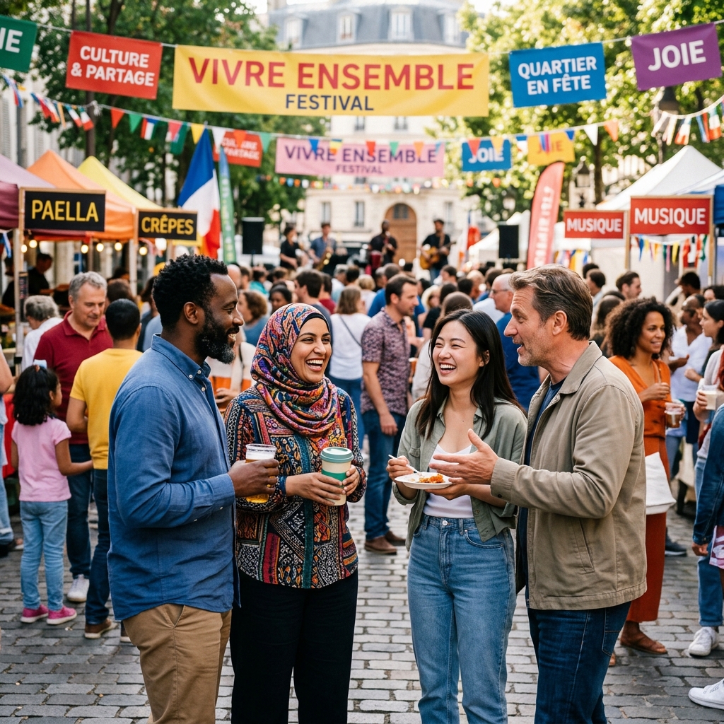 Membres de la communauté lors d'un festival